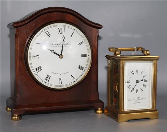 A Charles Frodsham carriage clock & T. Garrard clock (2)